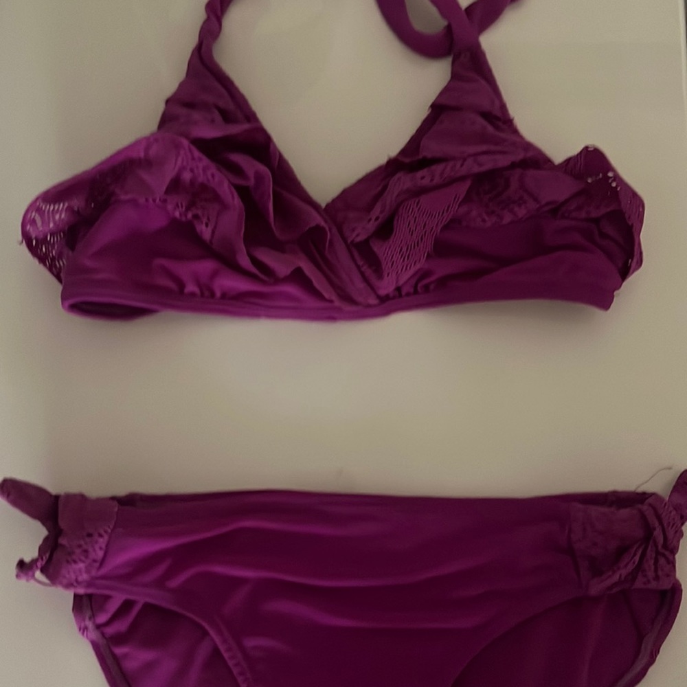 girls purple swimsuit
